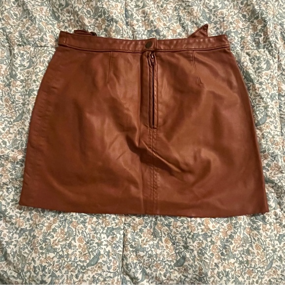 Free People Faux Leather Mini Skirt - Picture 2 of 6